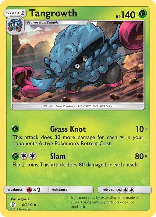 Tangrowth (6/236) [Sun & Moon: Cosmic Eclipse] - Pokemon Single