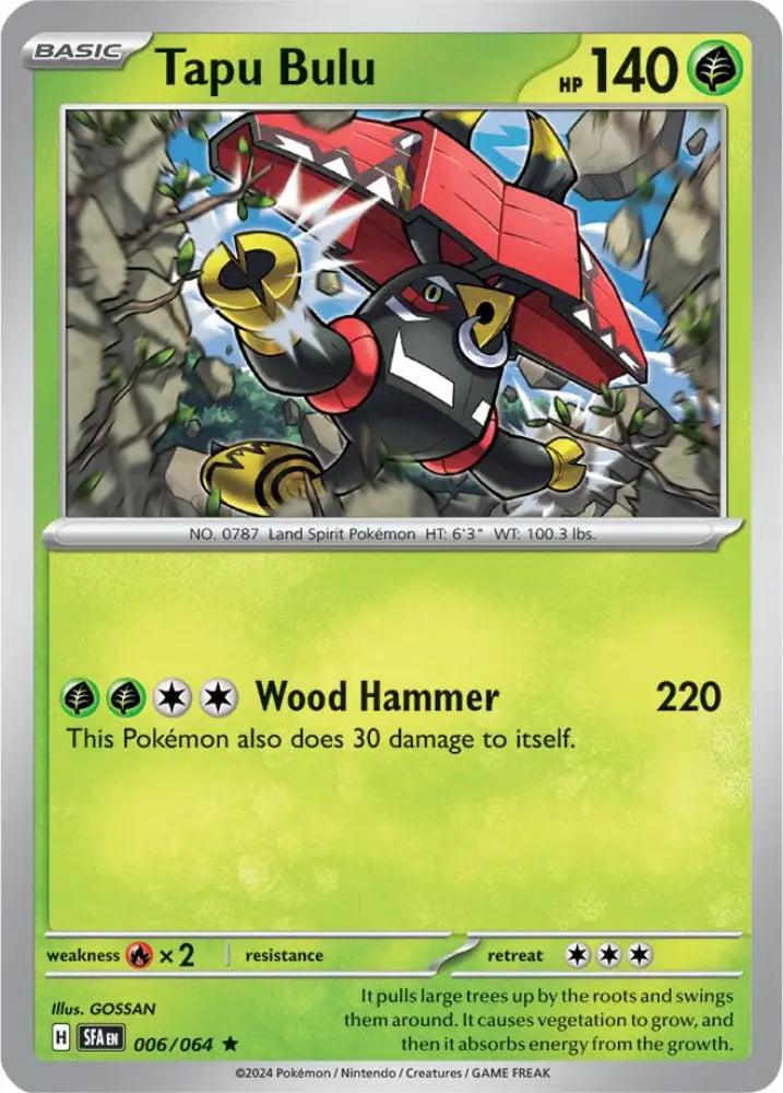 Tapu Bulu (006/064) [Scarlet & Violet: Shrouded Fable] - Pokemon Single