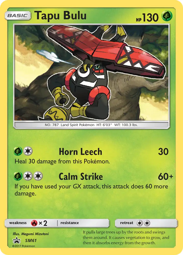 Tapu Bulu (SM61) [Sun & Moon: Black Star Promos] - Pokemon Single