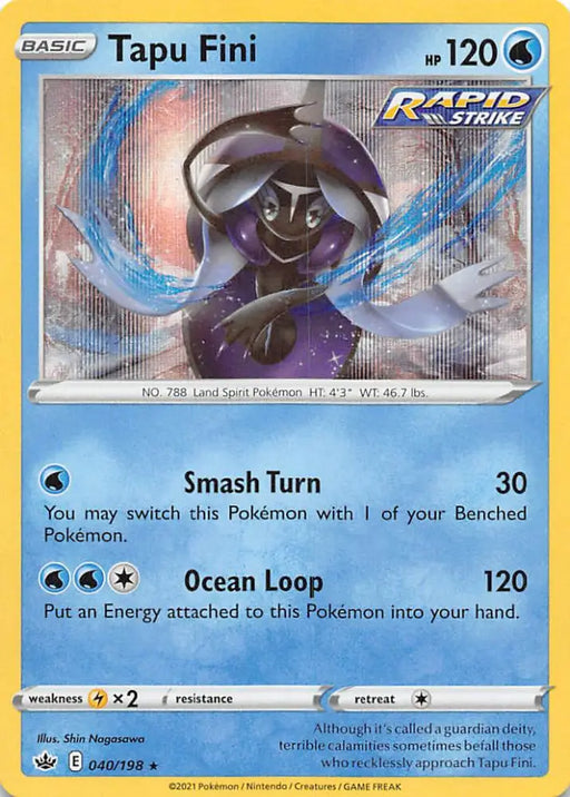 Tapu Fini (040/198) [Sword & Shield: Chilling Reign] - Pokemon Single