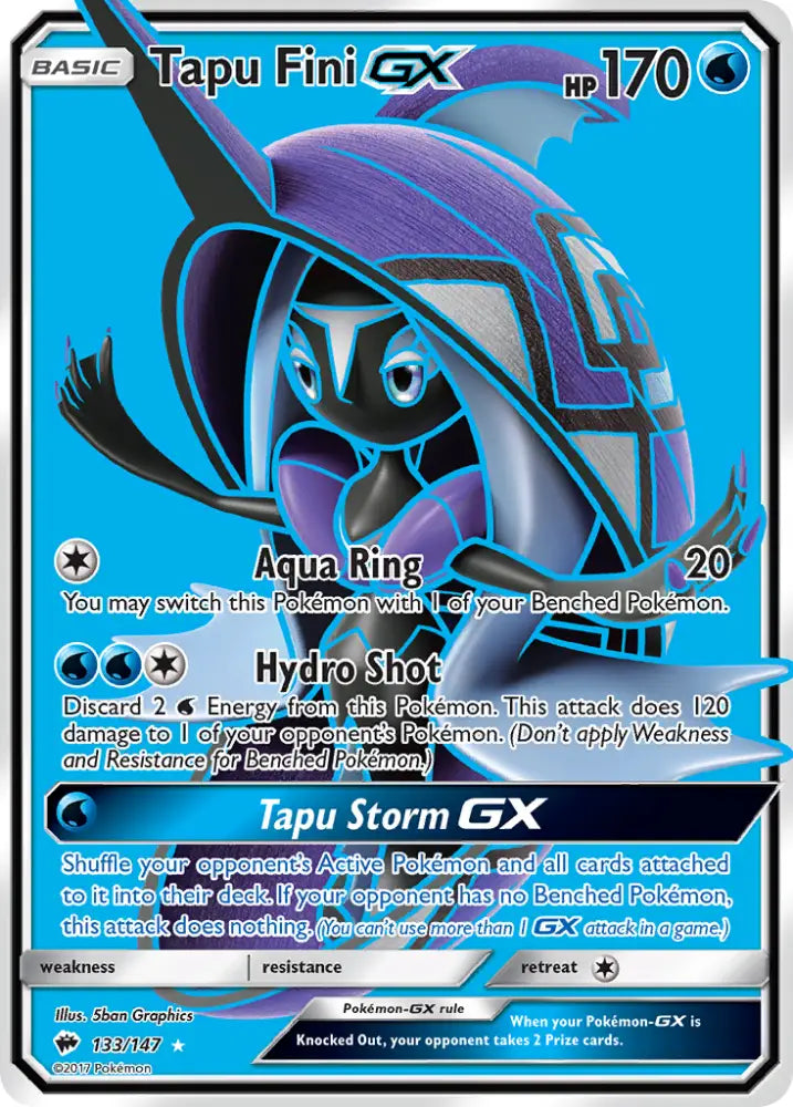 Tapu Fini GX (133/147) [Sun & Moon: Burning Shadows] - Pokemon Single