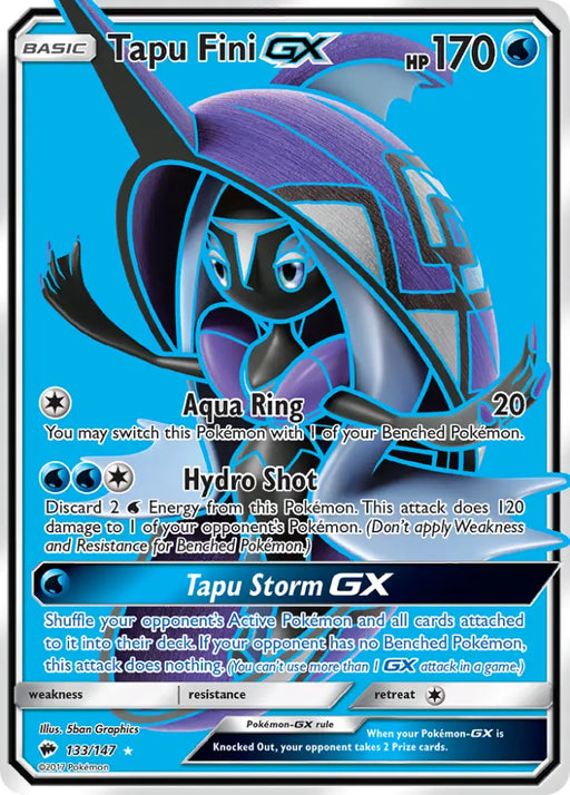 Tapu Fini GX (133/147) [Sun & Moon: Burning Shadows] - Pokemon Single