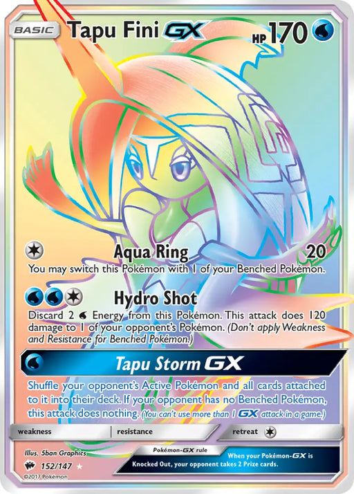 Tapu Fini GX (152/147) [Sun & Moon: Burning Shadows] - Pokemon Single