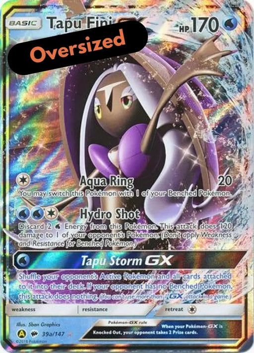 Tapu Fini GX (39/147) (Alternate card) (Jumbo Card) [Sun & Moon: Burning Shadows] - Pokemon Single