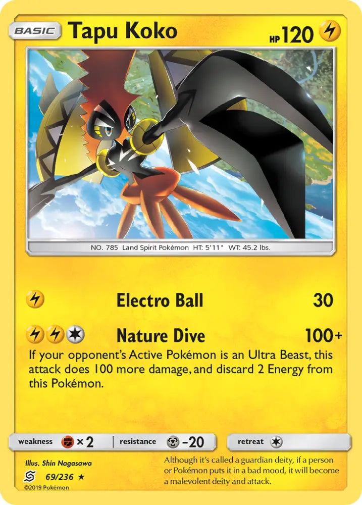 Tapu Koko (69/236) [Sun & Moon: Unified Minds] - Pokemon Single