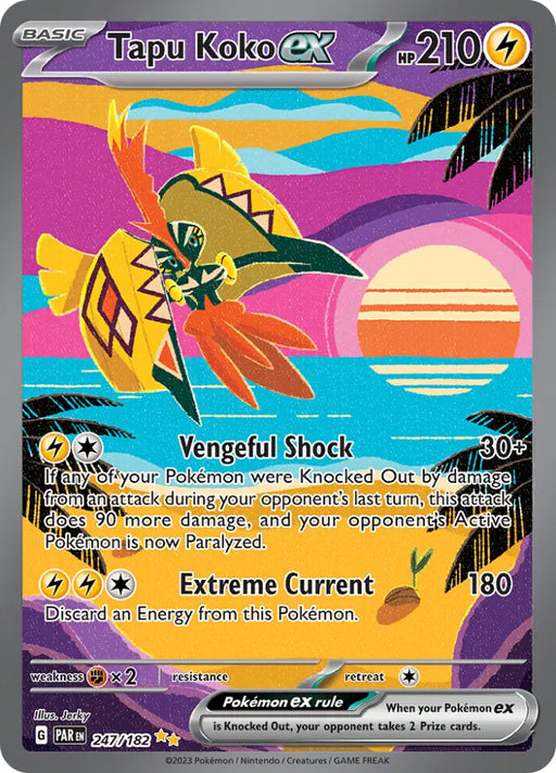 Tapu Koko ex (247/182) [Scarlet & Violet: Paradox Rift] - Pokemon Single