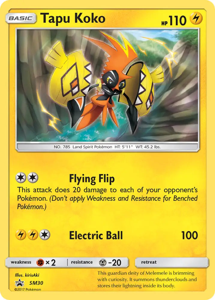 Tapu Koko (SM30) [Sun & Moon: Black Star Promos] - Pokemon Single