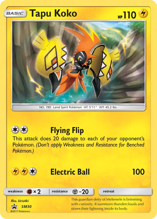Tapu Koko (SM30) [Sun & Moon: Black Star Promos] - Pokemon Single