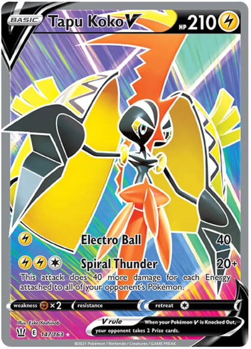 Tapu Koko V (147/163) [Sword & Shield: Battle Styles] - Pokemon Single