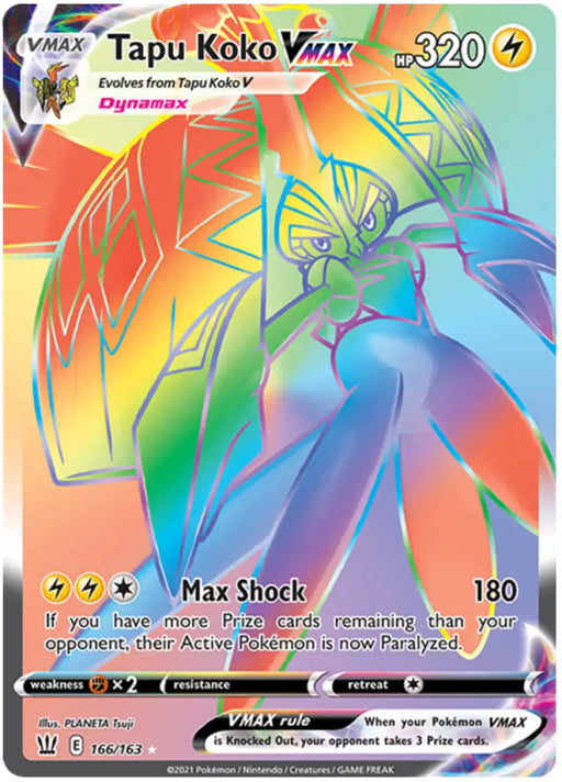 Tapu Koko VMAX (166/163) [Sword & Shield: Battle Styles] - Pokemon Single