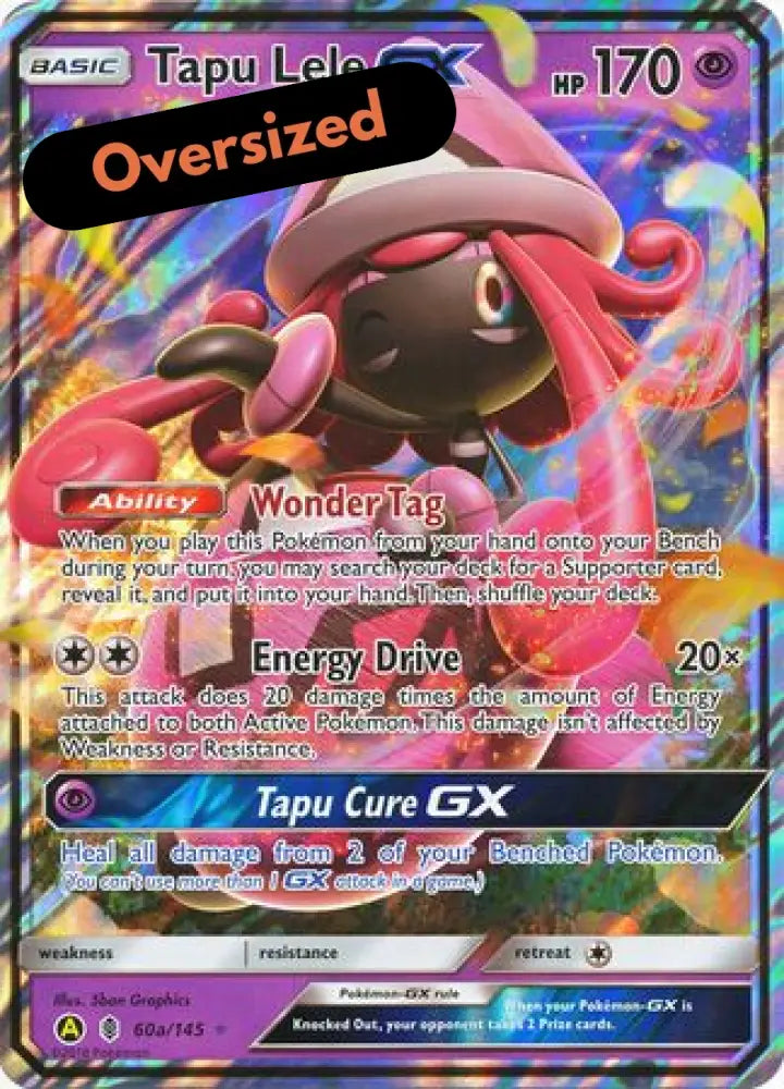 Tapu Lele GX (60a/145) (Alternate card) (Jumbo Card) [Sun & Moon: Guardians Rising] - Pokemon Single