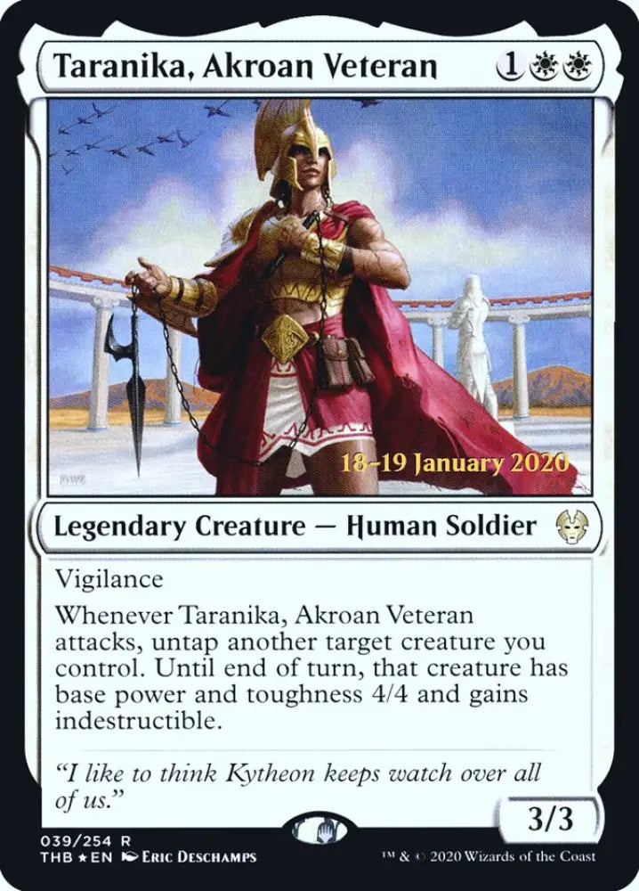 Taranika Akroan Veteran [Theros Beyond Death Prerelease Promos] - MTG Single