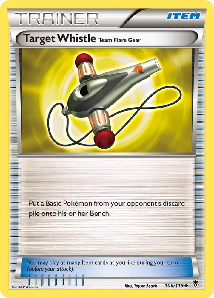 Target Whistle Team Flare Gear (106/119) [XY: Phantom Forces] - Pokemon Single