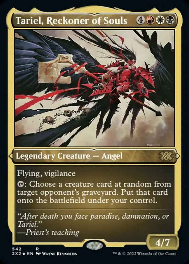 Tariel Reckoner of Souls (Foil Etched) [Double Masters 2022] - MTG Single