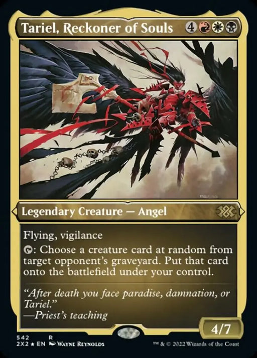 Tariel Reckoner of Souls (Foil Etched) [Double Masters 2022] - MTG Single