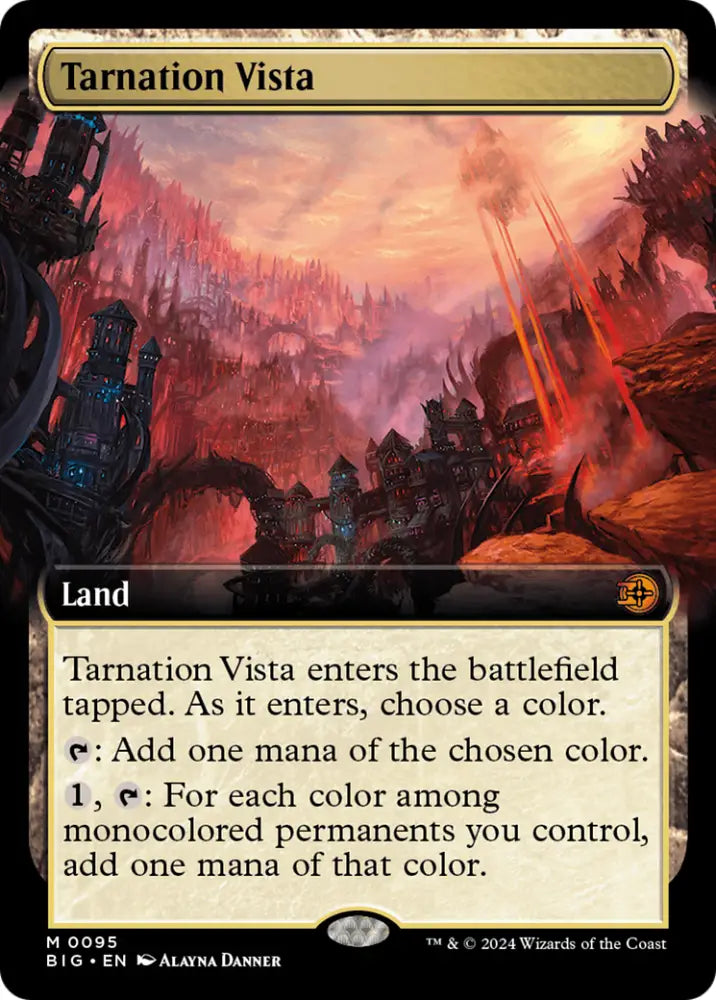Tarnation Vista (Extended Art) [Outlaws of Thunder Junction: The Big Score] - MTG Single