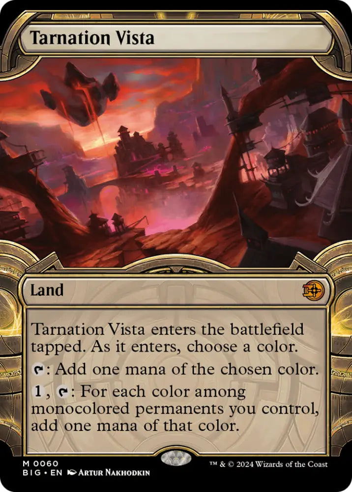 Tarnation Vista (Showcase) [Outlaws of Thunder Junction: The Big Score] - MTG Single