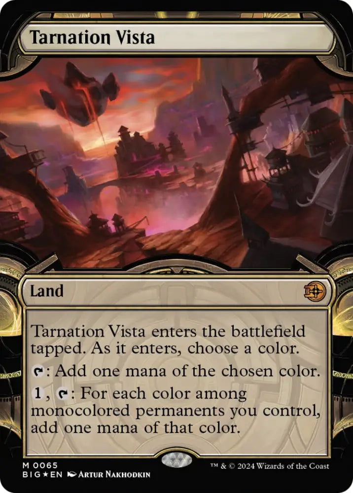 Tarnation Vista (Showcase) (Raised Foil) [Outlaws of Thunder Junction: The Big Score] - MTG Single