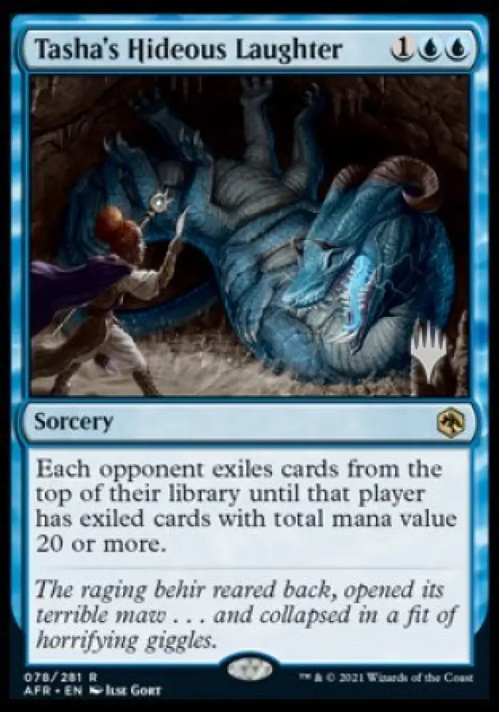 Tasha’s Hideous Laughter (Promo Pack) [Dungeons & Dragons: Adventures in the Forgotten Realms Promos] - MTG Single