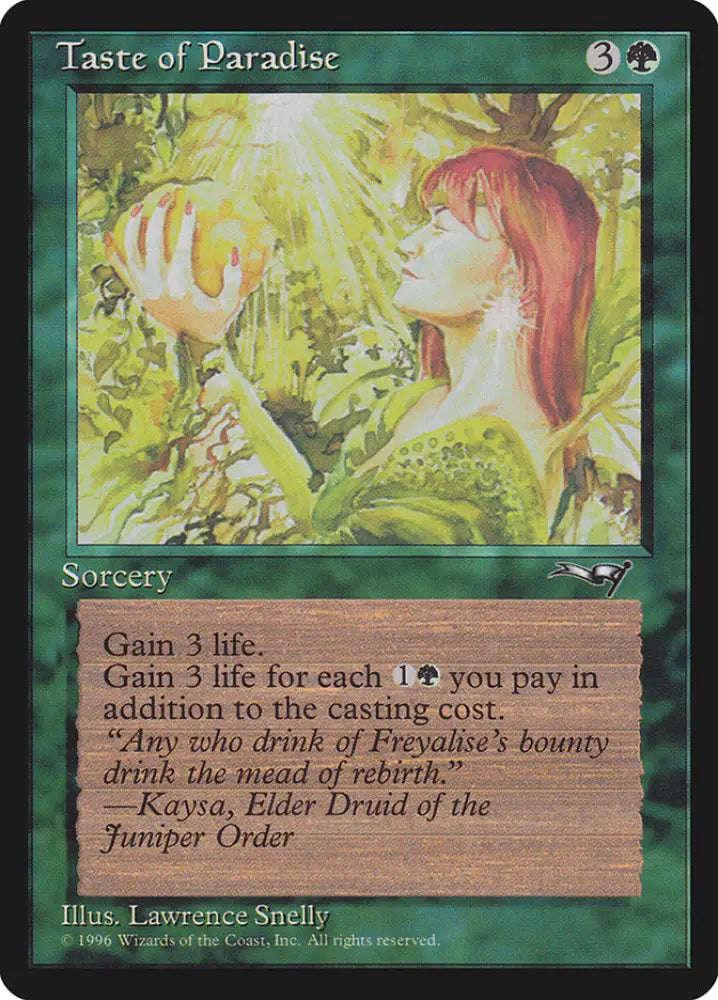 Taste of Paradise (Holding Fruit) [Alliances] - MTG Single