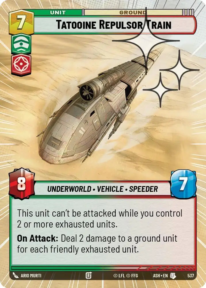 Tatooine Repulsor Train (Hyperspace Foil) (537) [Ashes of the Empire]
