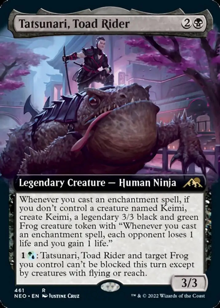 Tatsunari Toad Rider (Extended Art) [Kamigawa: Neon Dynasty] - MTG Single