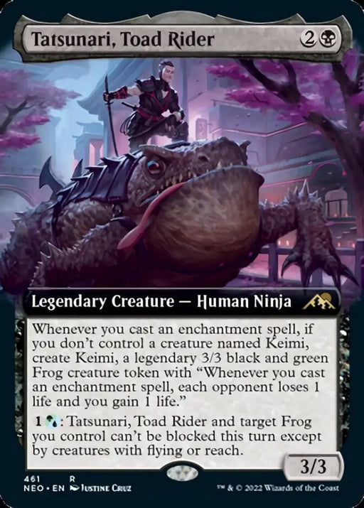 Tatsunari Toad Rider (Extended Art) [Kamigawa: Neon Dynasty] - MTG Single