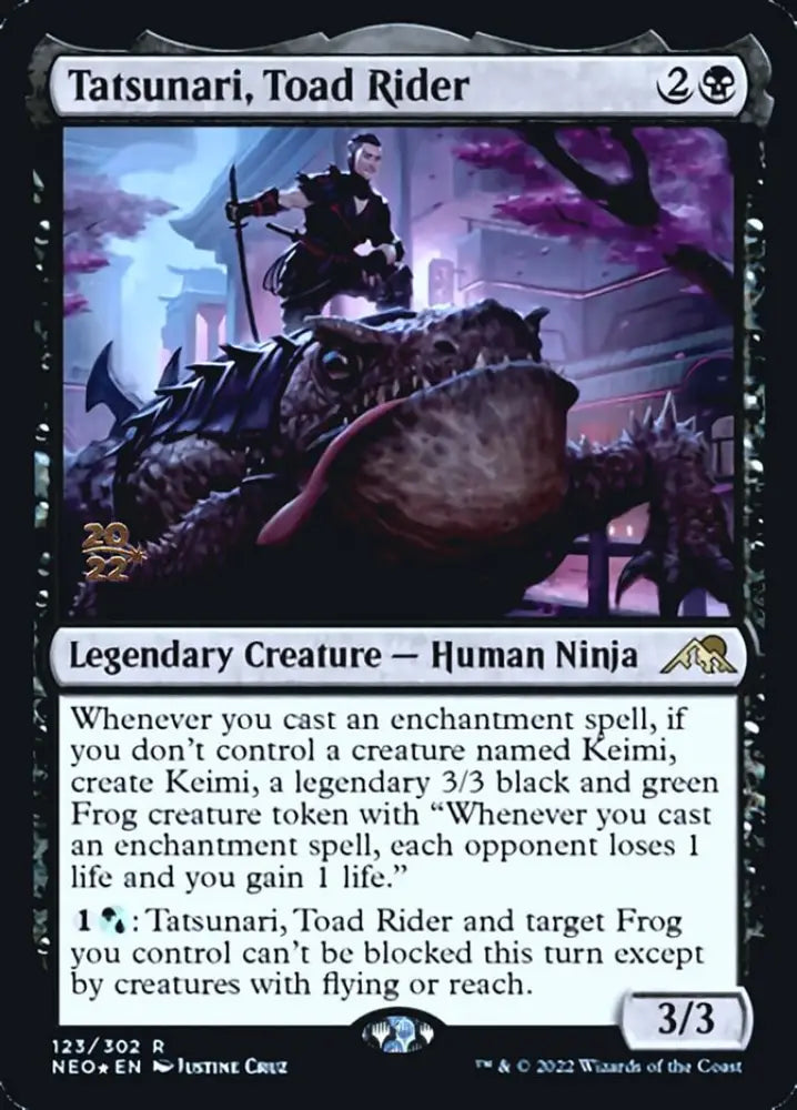 Tatsunari Toad Rider [Kamigawa: Neon Dynasty Prerelease Promos] - MTG Single