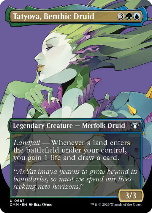 Tatyova Benthic Druid (Borderless Profile) [Commander Masters] - MTG Single