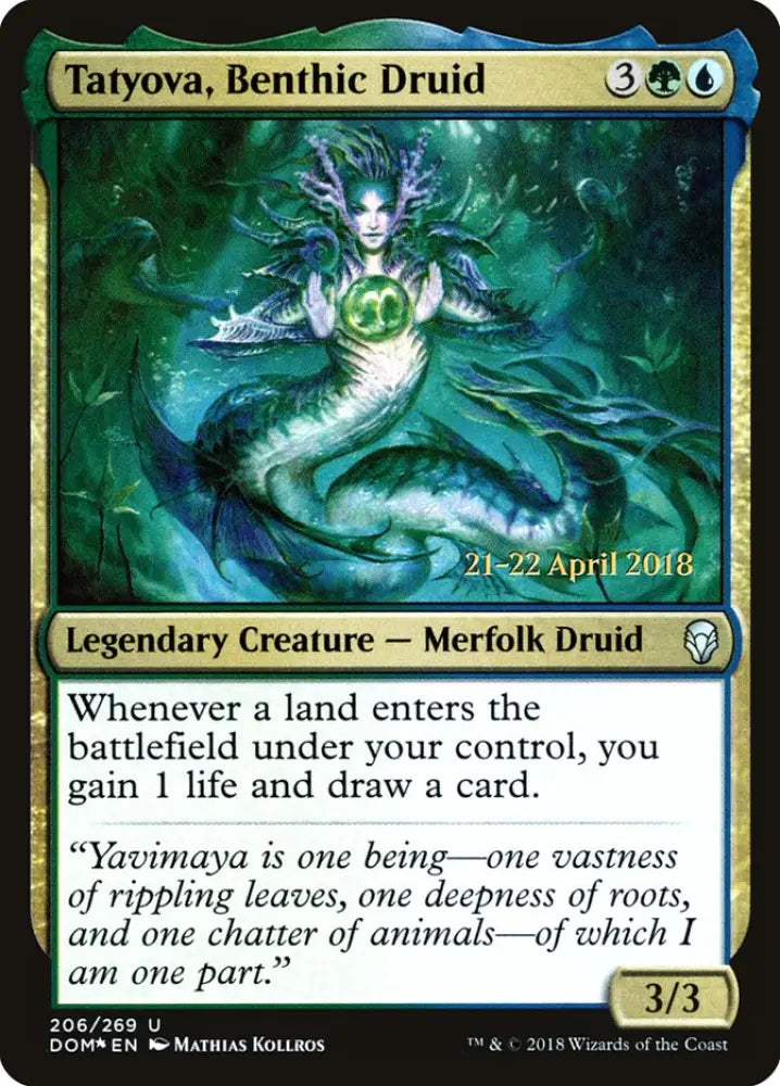Tatyova Benthic Druid [Dominaria Prerelease Promos] - MTG Single