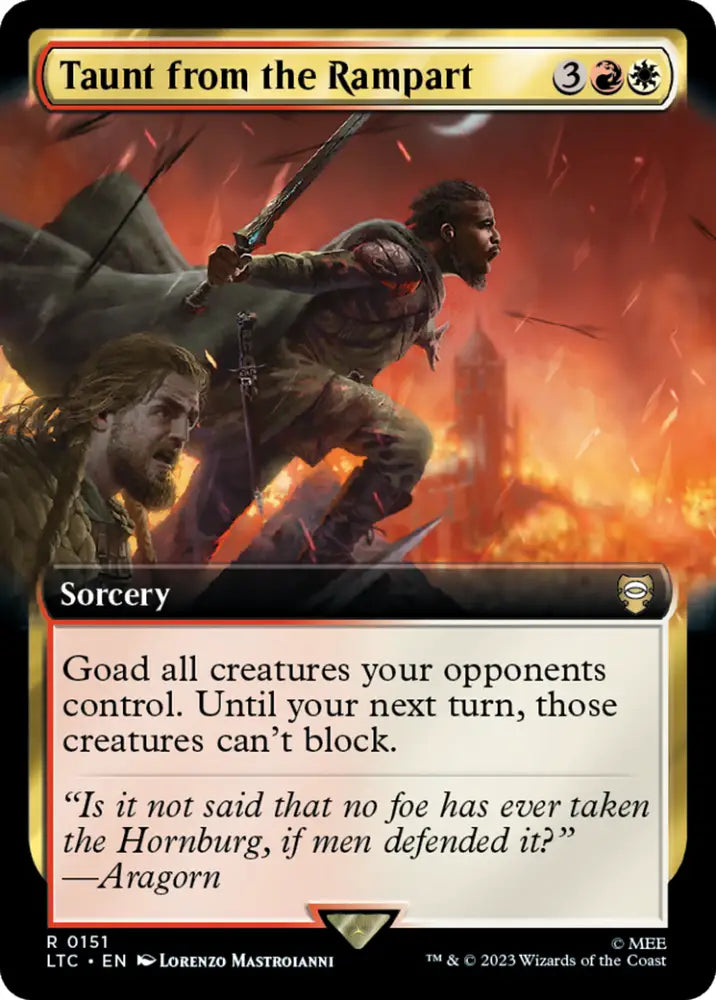 Taunt from the Rampart (Extended Art) [The Lord of the Rings: Tales of Middle-Earth Commander] - MTG Single