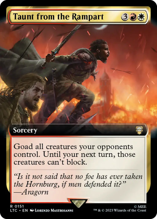 Taunt from the Rampart (Extended Art) [The Lord of the Rings: Tales of Middle-Earth Commander] - MTG Single