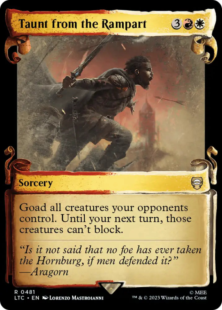 Taunt from the Rampart [The Lord of the Rings: Tales of Middle-Earth Commander Showcase Scrolls] - MTG Single