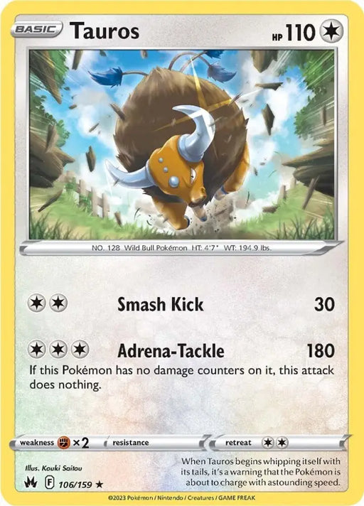 Tauros (106/159) [Sword & Shield: Crown Zenith] - Pokemon Single