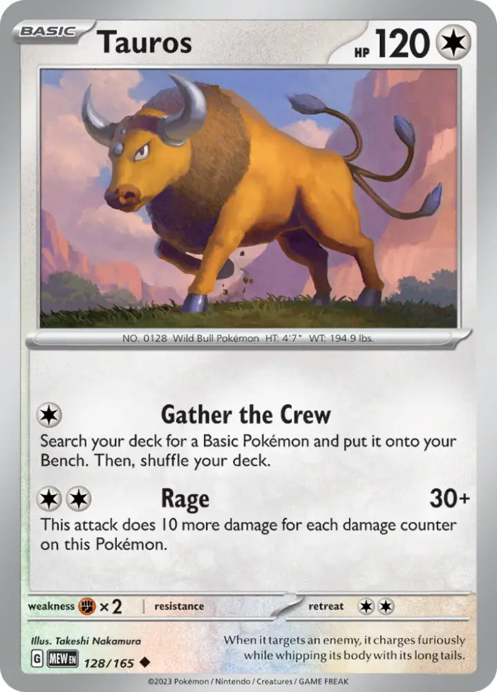 Tauros (128/165) [Scarlet & Violet 151] - Pokemon Single