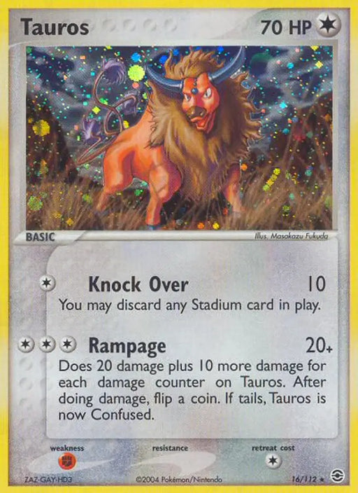Tauros (16/112) [EX: FireRed & LeafGreen] - Pokemon Single