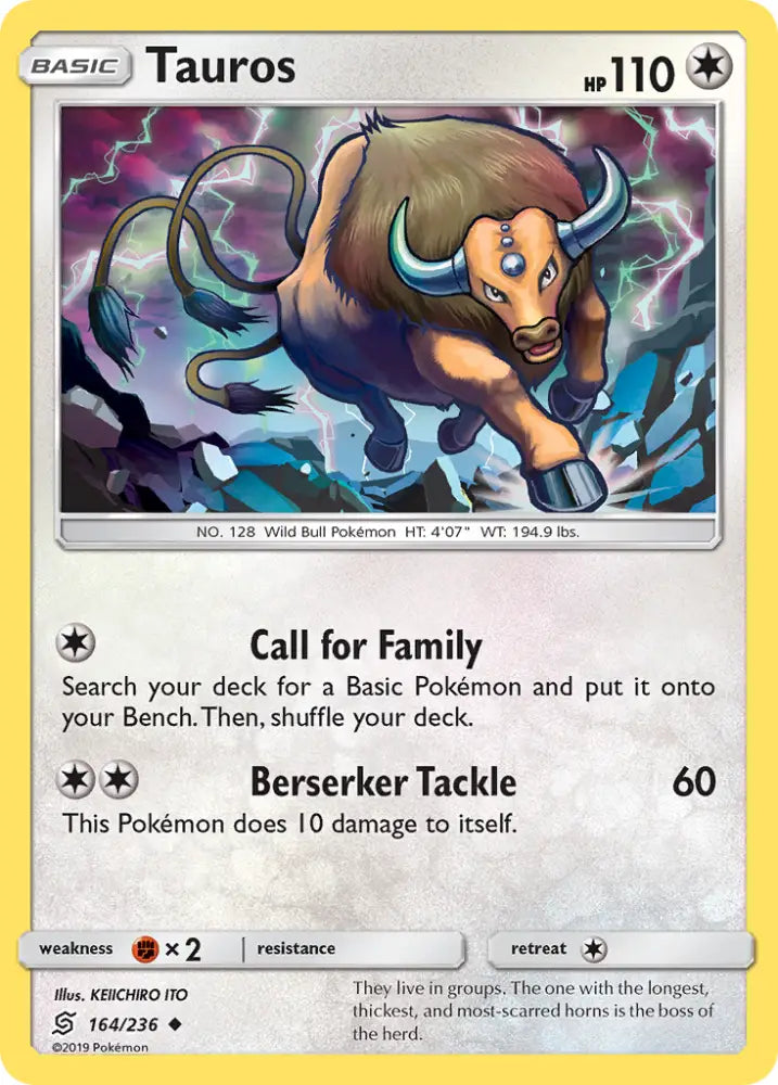 Tauros (164/236) [Sun & Moon: Unified Minds] - Pokemon Single