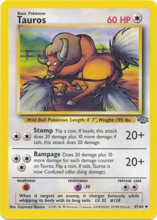 Tauros (47/64) [Jungle Unlimited] - Pokemon Single