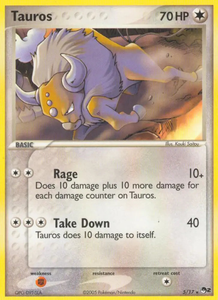 Tauros (5/17) [POP Series 2] - Pokemon Single