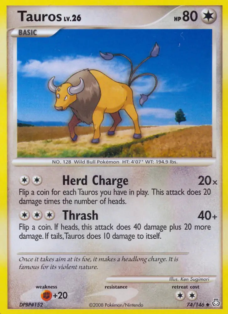 Tauros (74/146) [Diamond & Pearl: Legends Awakened] - Pokemon Single