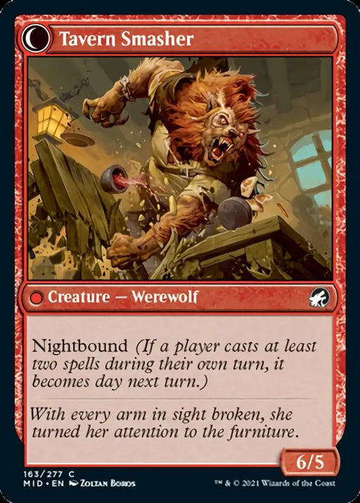 Tavern Ruffian // Tavern Smasher [Innistrad: Midnight Hunt] - MTG Single