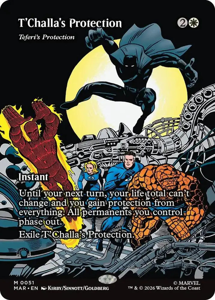 T'Challa's Protection - Teferi's Protection (Borderless) (51) [Marvel Universe Eternal-Legal]