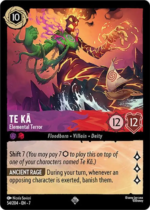 Te Ka - Elemental Terror (54/204) [Archazia’s Island] - Lorcana Single