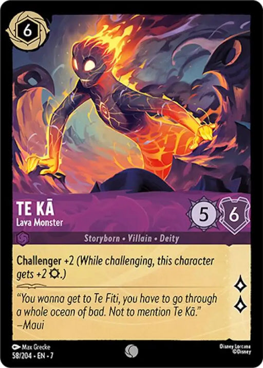 Te Ka - Lava Monster (58/204) [Archazia’s Island] - Lorcana Single