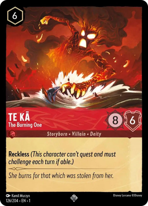 Te Ka - The Burning One (126/204) [The First Chapter] - Lorcana Single