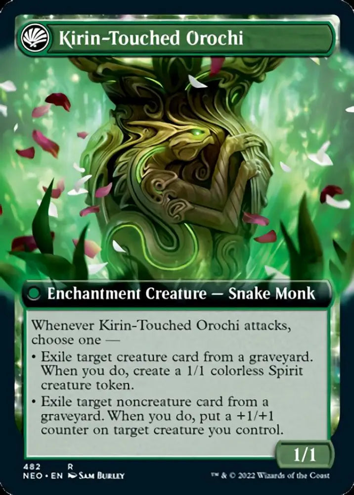 Teachings of the Kirin // Kirin-Touched Orochi (Extended Art) [Kamigawa: Neon Dynasty] - MTG Single