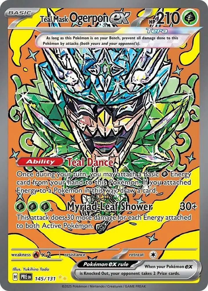 Teal Mask Ogerpon ex (145/131) [Scarlet & Violet: Prismatic Evolutions] - Pokemon Single