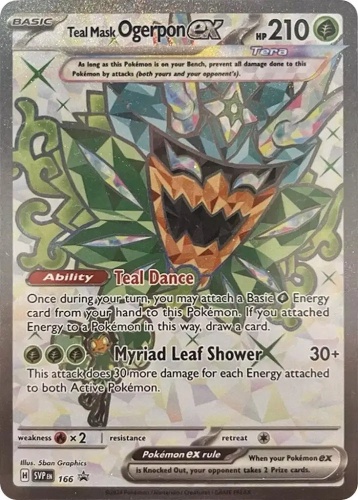 Teal Mask Ogerpon ex (166) [Scarlet & Violet: Black Star Promos] - Pokemon Single
