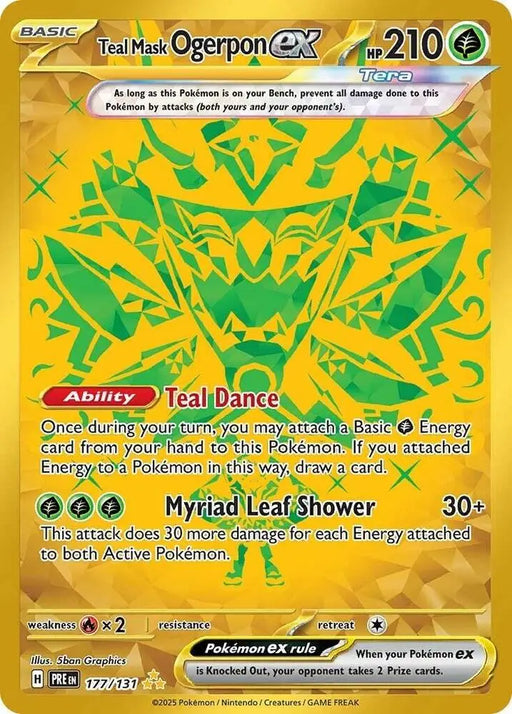 Teal Mask Ogerpon ex (177/131) [Scarlet & Violet: Prismatic Evolutions] - Pokemon Single
