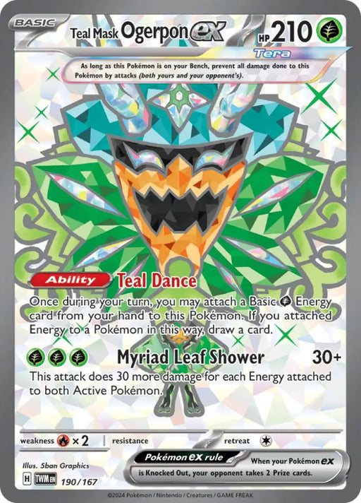 Teal Mask Ogerpon ex (190/167) [Scarlet & Violet: Twilight Masquerade] - Pokemon Single